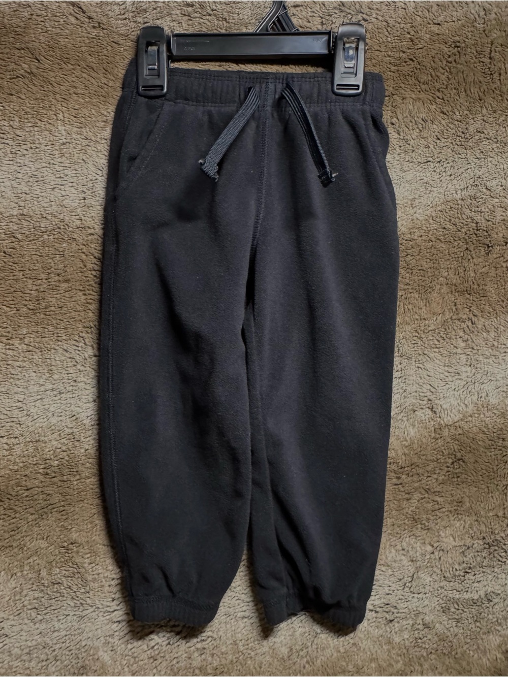 Carter's Black Kids Jogger Sweatpants with Drawstring Waist